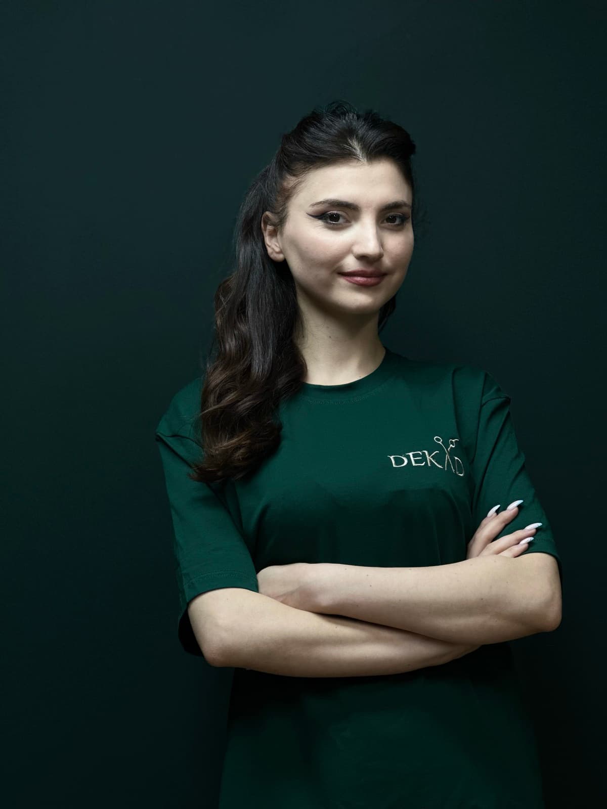 Anna Davtyan, barber at Dekad Barbershop in Yerevan